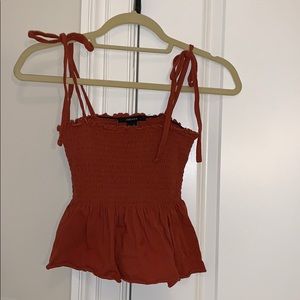 Cropped Tank with Shoulder Ties